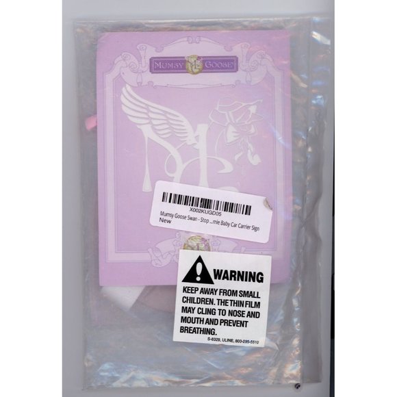 Girl Pink Floral Newborn Baby Car Seat Tag Stroller Sign Baby Car Carrier Sign - Picture 2 of 2